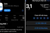 Zalo nhận ‘bão’ đánh giá 1 sao và bình luận 'xấu' từ người dùng