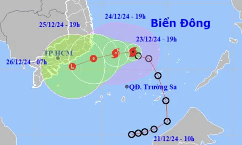 Bão số 10 hướng về biển Phú Yên đến Bà Rịa rồi suy yếu