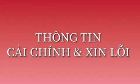 Thông tin cải chính, xin lỗi