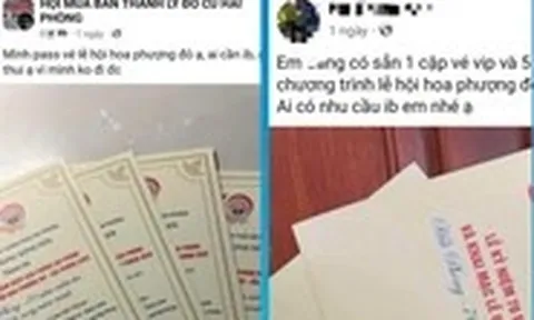 Vé mời Lễ hội Hoa phượng đỏ bán tràn lan trên mạng, giá lên tới 3 triệu đồng/cặp