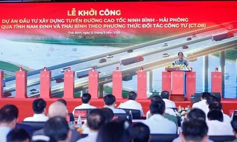 Thủ tướng dự lễ khởi công cao tốc Ninh Bình - Hải Phòng, dự án được đầu tư theo phương thức đối tác công tư lớn nhất từ trước đến nay