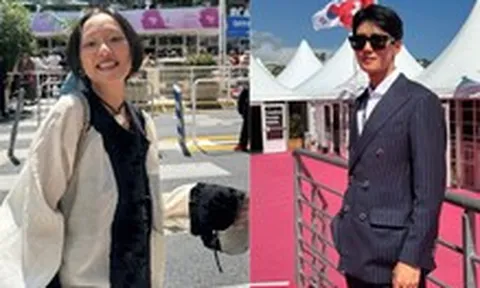 Đạo diễn Bùi Thạc Chuyên cùng dàn sao quảng bá điện ảnh Việt tại Cannes