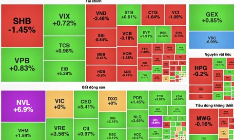 NVL tăng kịch trần, cổ phiếu BĐS "gánh" VN-Index giữ mốc 1.340 điểm