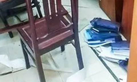 Sụt lún nền ở Sở Y tế Bạc Liêu, ngay giữa giờ làm việc