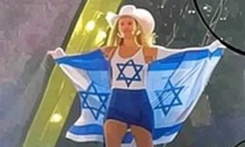 Hình ảnh ca sĩ Beyoncé mặc trang phục in hình cờ Israel lan truyền trên mạng