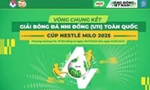 16 đội bóng tham dự vòng chung kết Giải bóng đá Nhi đồng toàn quốc ở Đà Nẵng