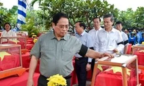 Thủ tướng Phạm Minh Chính dự lễ cải táng 80 hài cốt liệt sĩ quân tình nguyện
