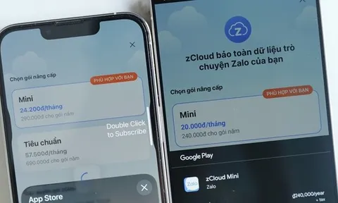 Zalo thu phí zCloud trên iPhone đắt hơn Android, người dùng hỏi tại sao vậy?