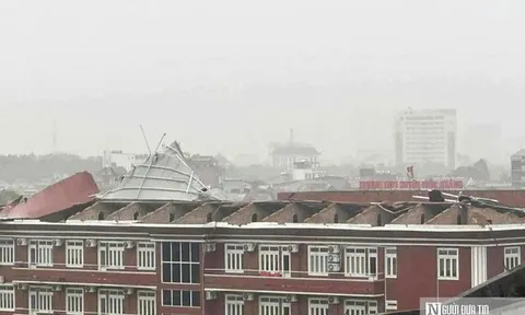 Bão dữ càn quét, nhiều trường học ở Nghệ An tốc mái, hư hỏng nặng