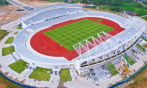 Chuẩn bị hoàn thành sân vận động lớn nhất miền núi phía Bắc: Trị giá hơn 500 tỷ, rộng tương đương sân Hàng Đẫy, đạt tiêu chuẩn quốc tế