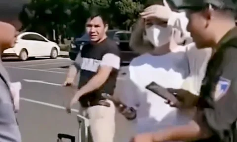 Công an lên tiếng vụ clip 'tố' cảnh sát cơ động cản người đặt taxi công nghệ ở sân bay Liên Khương
