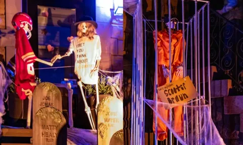Nhà trang trí Halloween ở Mỹ gây sốt với 'nghĩa địa tình cũ' của Taylor Swift