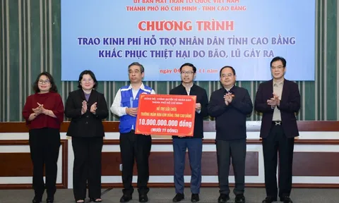 TP.HCM hỗ trợ Cao Bằng 23 tỉ đồng khắc phục thiệt hại do bão, lũ