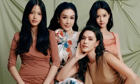 Mỹ nhân gốc Việt Chung Lệ Đề và 3 con gái: Ai nấy đều xinh đẹp như hoa, trông chẳng khác chị em