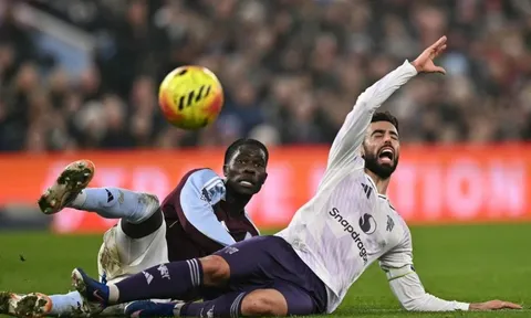 HLV Amorim báo tin xấu về Bruno Fernandes sau thất bại trước Aston Villa