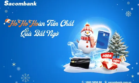 Sacombank triển khai chương trình ưu đãi thẻ dịp Noel và cuối năm 2025