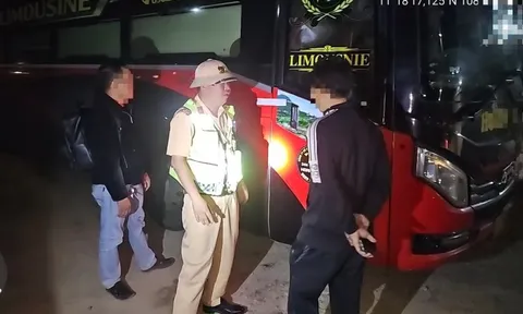 Xe khách chạy trên cao tốc Phan Thiết - Vĩnh Hảo vi phạm 4 lỗi, bị phạt hơn 61 triệu đồng