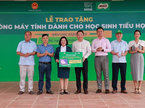 Nestlé MILO trao tặng máy tính cho các trường tiểu học vùng cao, góp phần đa dạng hóa trải nghiệm học tập cho trẻ em và giáo viên