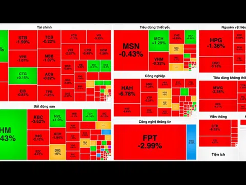 Tâm lý chán nản bao trùm, VN-Index rơi gần 12 điểm