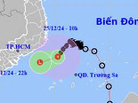 Bão số 10 suy yếu thành áp thấp nhiệt đới, đang ở ngoài khơi Khánh Hòa - Bình Thuận