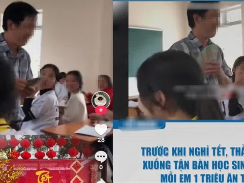 Thầy giáo phát tiền truy lĩnh, học sinh đăng TikTok suy diễn thành lì xì Tết