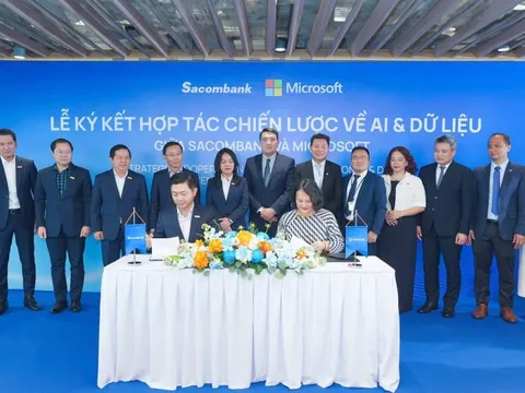 Sacombank và Microsoft Việt Nam ký kết hợp tác chiến lược về ai và dữ liệu, định hình tương lai ngân hàng số