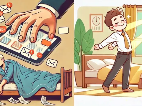 Một buổi sáng của doanh nhân hạnh phúc