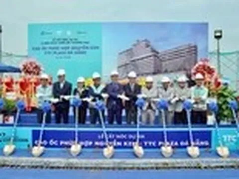 TTC Plaza Đà Nẵng chính thức cất nóc, bàn giao khối đế thương mại cho AeonMall Việt Nam đúng tiến độ