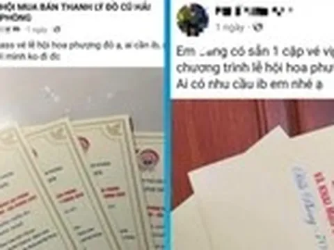 Vé mời Lễ hội Hoa phượng đỏ bán tràn lan trên mạng, giá lên tới 3 triệu đồng/cặp