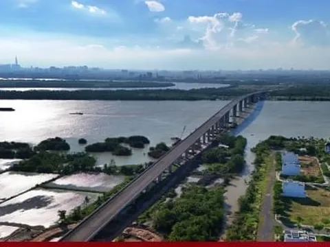 Diện mạo mới cầu lớn nhất Vành đai 3 sau hơn 2 năm thi công