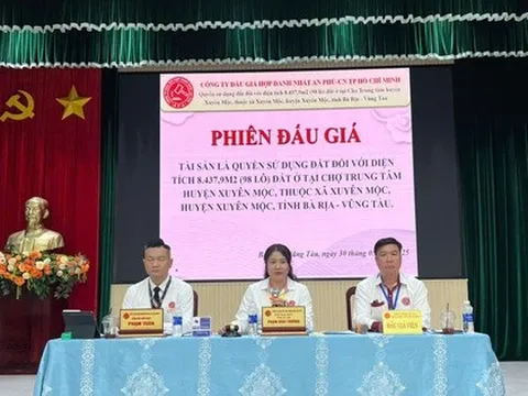 Bà Rịa - Vũng Tàu: Đấu giá thành công 57 lô đất