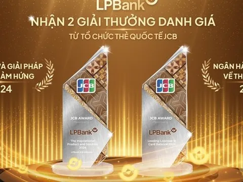 LPBank nhận cú đúp giải thưởng danh giá từ Tổ chức Thẻ quốc tế JCB