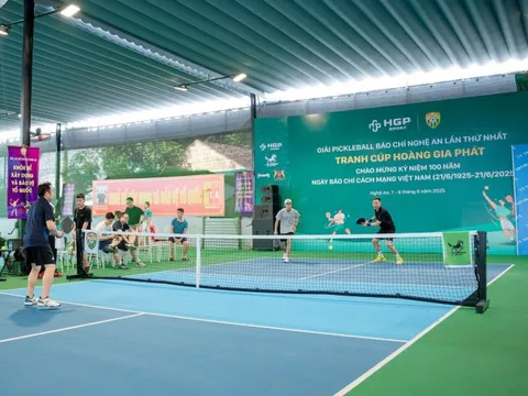 Khởi tranh giải Pickleball Báo chí Nghệ An lần thứ nhất năm 2025