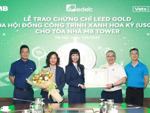 MB Tower đạt chứng chỉ LEED Gold: Bước tiến trong chiến lược phát triển bền vững