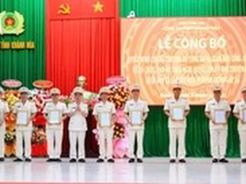Tỉnh Khánh Hòa mới có 8 phó giám đốc công an tỉnh