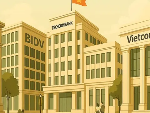 Cuộc đua vốn hóa: Vietcombank sa sút, Techcombank bứt phá bỏ xa VPBank, VietinBank áp sát BIDV