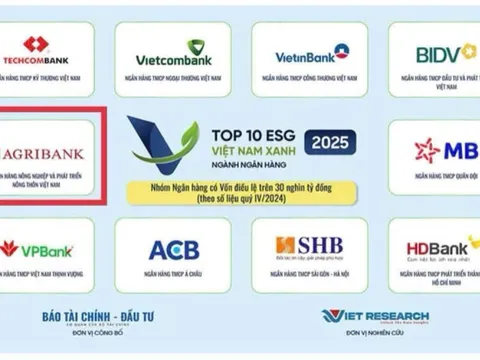 Agribank - Doanh nghiệp ESG Việt Nam xanh 2025