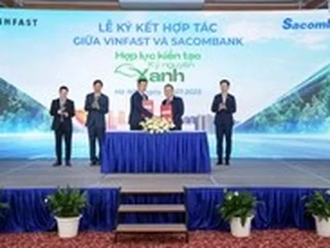 Sacombank bắt tay Vinfast Việt Nam triển khai gói vay ưu đãi mua xe điện
