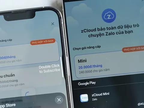 Zalo thu phí zCloud trên iPhone đắt hơn Android, người dùng hỏi tại sao vậy?