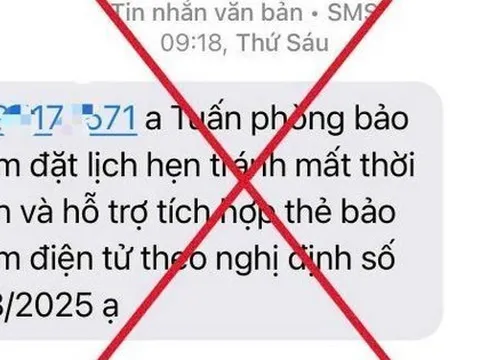 Cảnh báo việc mạo danh cơ quan BHXH đặt lịch làm việc, tích hợp CCCD thu phí