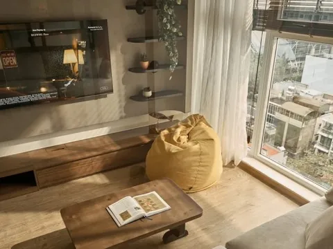 Không gian ấm cúng mộc mạc của căn hộ 62m2 hai phòng ngủ