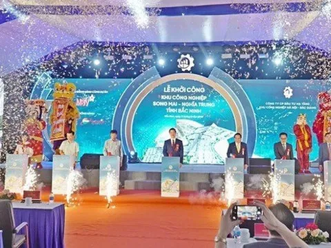 Sau khi "ông lớn" Vingroup, Sun Group, Phú Mỹ Hưng...đổ bộ, tỉnh có sân bay lớn nhất miền Bắc khởi công KCN 200 ha