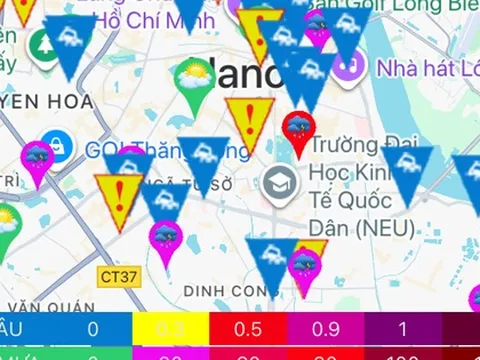 Người dân Thủ đô ngồi ở nhà cũng có thể theo dõi điểm ngập lụt, cập nhật chi tiết, đầy đủ: Đây là cách