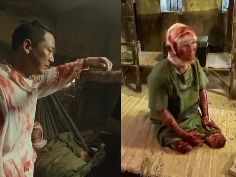 Cảnh cưa chân ám ảnh trong 'Mưa đỏ' khiến diễn viên 'nước mắt không ngừng tuôn'
