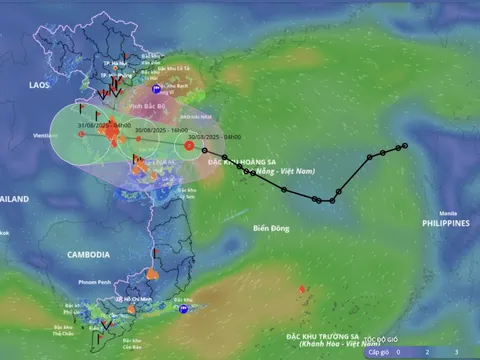 Áp thấp nhiệt đới mạnh thành bão, cách Hà Tĩnh đến Quảng Trị 210km, đất liền mưa rất to