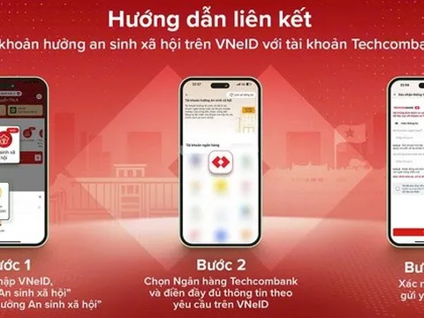 Techcombank chính thức kết nối với ứng dụng VNeID, hỗ trợ khách hàng nhận tiền an sinh xã hội an toàn và tiện lợi