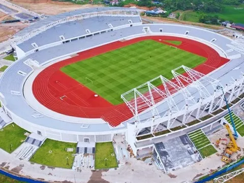 Chuẩn bị hoàn thành sân vận động lớn nhất miền núi phía Bắc: Trị giá hơn 500 tỷ, rộng tương đương sân Hàng Đẫy, đạt tiêu chuẩn quốc tế