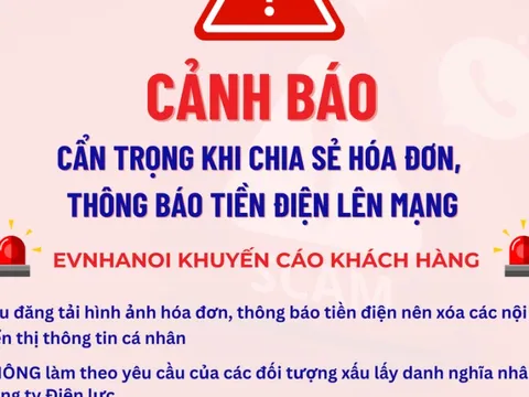 Cảnh báo rủi ro khi đăng hóa đơn tiền điện lên mạng