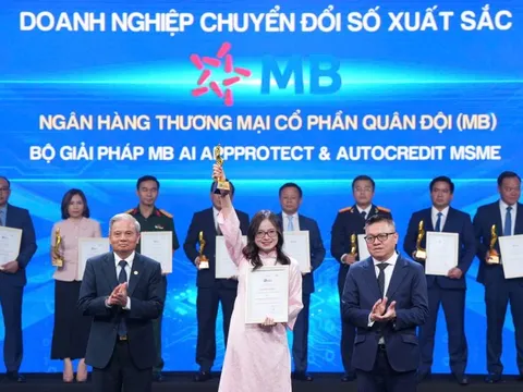 MB nhận giải thưởng Chuyển đổi số Việt Nam 2025 với bộ giải pháp công nghệ tiên phong