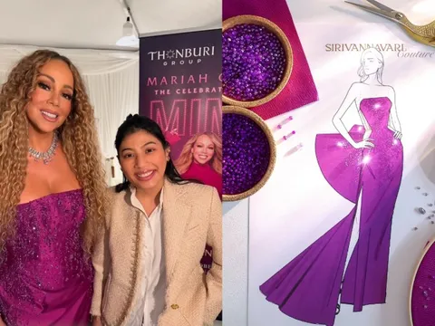 Công chúa Thái Lan thiết kế váy lụa cho Mariah Carey trong đêm nhạc tại Bangkok